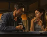 Un homme et une femme se regardent dans un bar. Mon ex revient, mais je n'ai plus confiance.