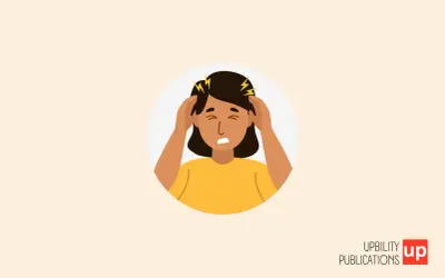 Une personne se tient la tête, le visage crispé, symbolisant un cerveau hypersensible et une amygdale suractive.
