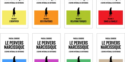Les 8 volumes de "Le Pervers Narcissique" de Pascal Couderc. Un guide complet pour identifier, comprendre et se reconstruire face à ces personnalités.