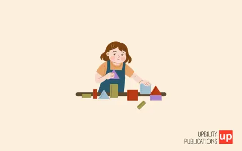 Une jeune fille joue avec des blocs colorés. Un outil pour un test autisme adolescent gratuit.