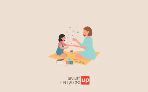 Une femme aide une enfant à apprendre les lettres, un soutien pour l'hypersensibilité autisme asperger.