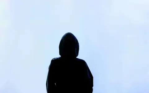Silhouette d'une personne sous une capuche, le regard perdu dans le brouillard. Une image qui évoque la solitude, le mystère, et peut-être la présence d'une manipulatrice narcissique cachée.