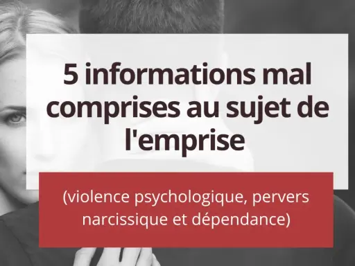 Visage d'une femme, texte sur l'emprise, la violence psychologique et le pervers narcissique. Une femme narcissique infidèle peut manipuler.