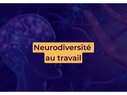 Cerveau stylisé et neurones connectés, symbolisant la neurodiversité au travail.