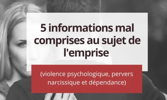 Visage d'une femme, texte sur l'emprise, la violence psychologique et le pervers narcissique. Une femme narcissique infidèle peut manipuler.